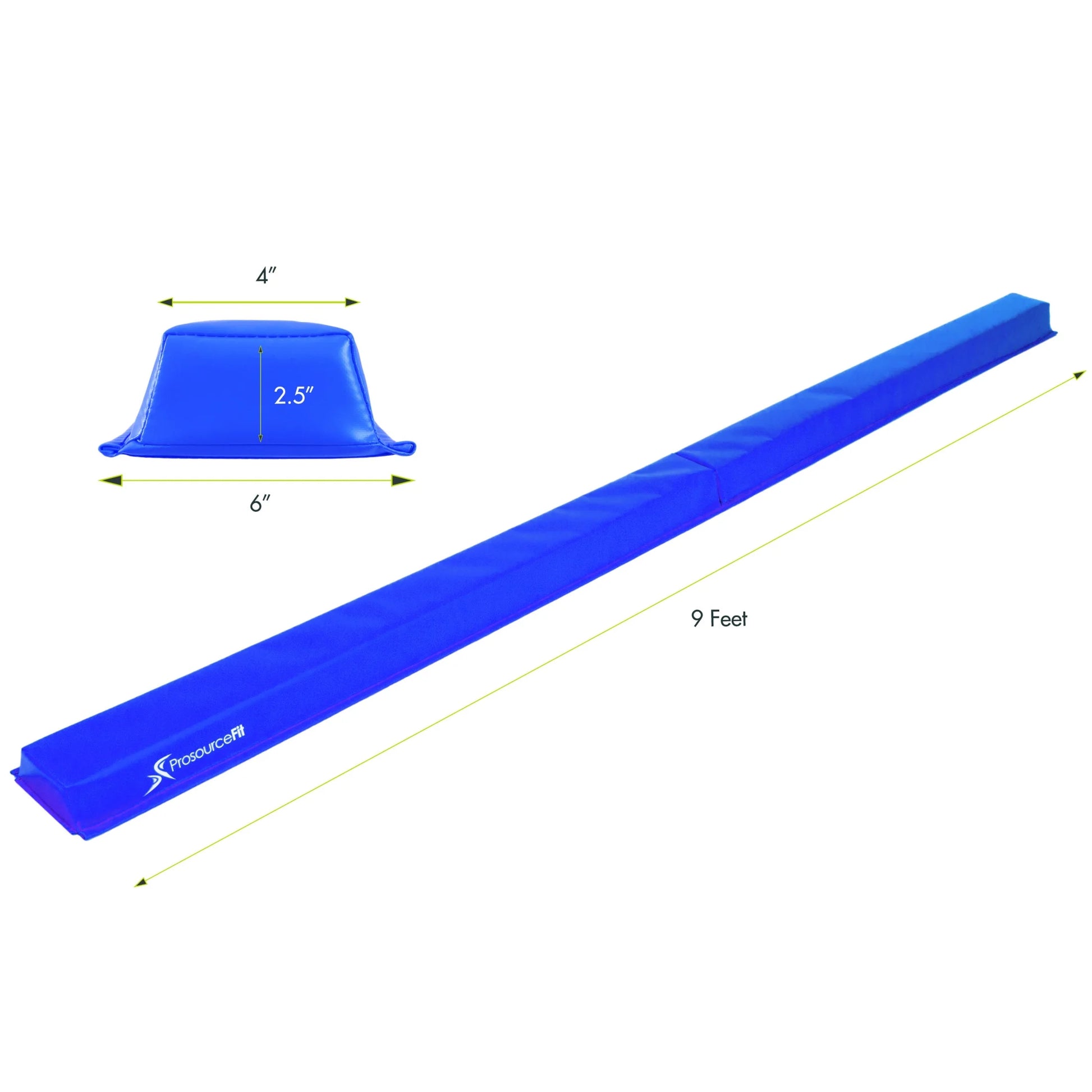 Gymnastics Balance Beam, 9Ft Long Folding Floor Beam, Blue