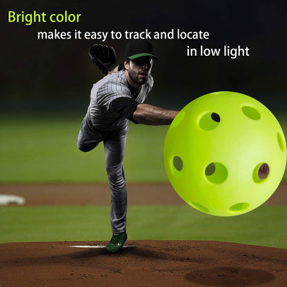 12 Pack Plastic Baseball Practice Baseballs for Hitting, Indoor Outdoor Lightweight Balls Baseball Batting Training