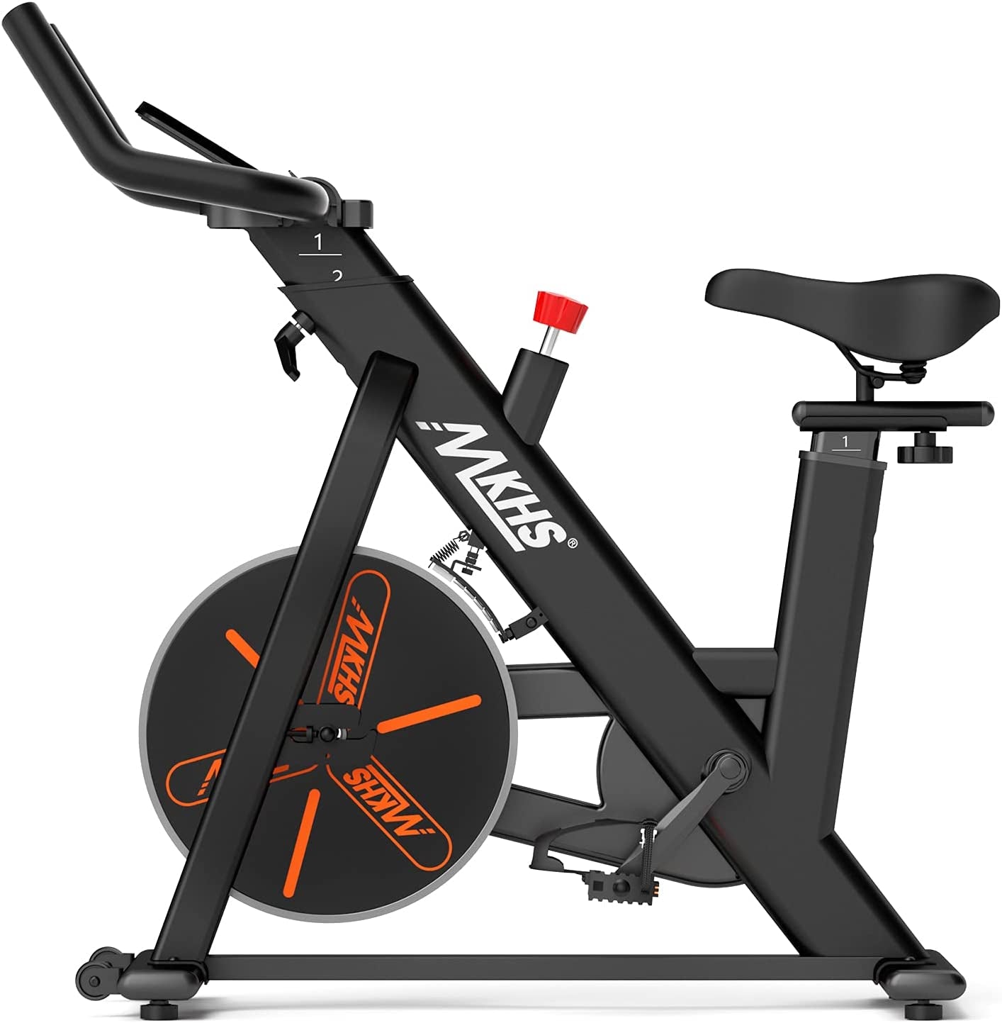 Silent Magnetic Resistance Indoor Cycling Bike, Fully Adjustable Design for All People, Stationary Exercise Bikes for Home (400 Lbs Weight Capacity)